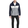 Tommy Hilfiger Mens Hooded Polar Fleece JacketNavyWhiteLight Grey