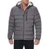 Tommy Hilfiger Mens Midweight Sherpa Lined Hooded Water Resistant Puffer JacketCharcoal Tech