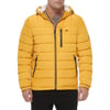 Tommy Hilfiger Mens Midweight Sherpa Lined Hooded Water Resistant Puffer JacketYellow Tech