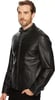 imageCole Haan Mens Bonded Leather Moto JacketBlack