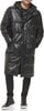 imageDKNY Mens Faux Leather Long Quilted Fashion CoatBlack