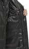 imageDKNY Mens Faux Leather Long Quilted Fashion CoatBlack