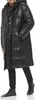 imageDKNY Mens Faux Leather Long Quilted Fashion CoatBlack