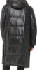 imageDKNY Mens Faux Leather Long Quilted Fashion CoatBlack