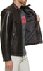 imageLevis Mens Faux Leather Racer JacketDark Brown