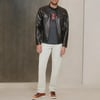 imageLevis Mens Faux Leather Racer JacketDark Brown