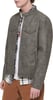 imageLevis Mens Faux Leather Racer JacketLight Grey Nubuck