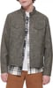 imageLevis Mens Faux Leather Racer JacketLight Grey Nubuck