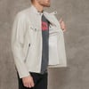 imageLevis Mens Faux Leather Racer JacketOyster