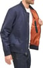 imageLevis Mens Flight Satin Unfilled MA1 Bomber JacketNavy Classic Unfilled