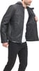 imageLevis mens Faux Leather Racer JacketBlack Buffed Cow Hooded