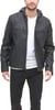 imageLevis mens Faux Leather Racer JacketBlack Buffed Cow Hooded