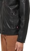 imageLevis mens Faux Leather Racer JacketBlack Smooth Lamb Modern Hooded