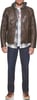 imageLevis mens Faux Leather Racer JacketDeep Brown Cow Hooded