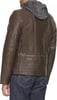 imageLevis mens Faux Leather Racer JacketDeep Brown Cow Hooded