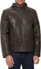 imageLevis mens Faux Leather Racer JacketDeep Brown Modern Hooded