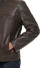 imageLevis mens Faux Leather Racer JacketDeep Brown Modern Hooded