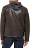 imageLevis mens Faux Leather Racer JacketDeep Brown Modern Hooded