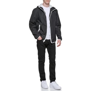 GUESS Mens Hooded WindbreakerBlack