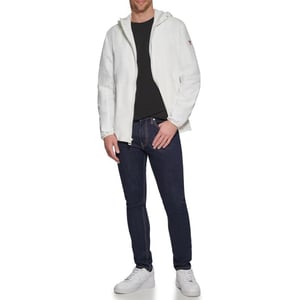 GUESS Mens Hooded WindbreakerWhite