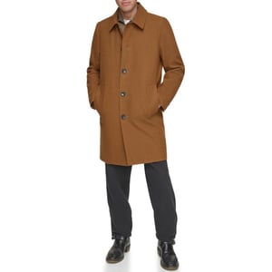 Andrew Marc Mens Long Water Resistant Anholt JacketCamel