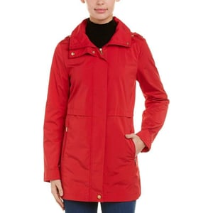 Cole Haan Womens Adjustable Packable Unlined CoatRed