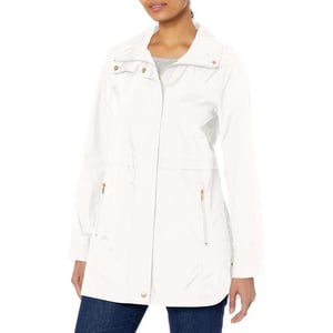 Cole Haan Womens Adjustable Packable Unlined CoatWhite