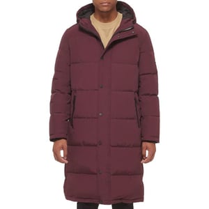 DKNY Mens Arctic Cloth Hooded Extra Long Parka JacketPort