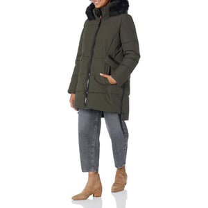 DKNY Womens Cold Weather Outerwear PufferLoden