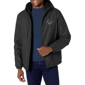 Dockers Mens The Bryce Stretch Sherpa Lined Waterproof Rain JacketBlack