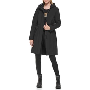 Karl Lagerfeld Paris Womens Casual Water Resistant Fleece Lined JacketBlack