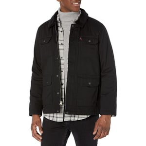 Levis Mens 4Pocket Field JacketBlack Corduroy