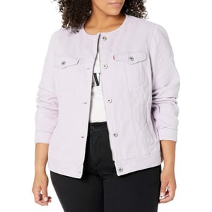 Levis Womens Collarless Cotton Trucker Jacket Standard and Plus SizesThistle