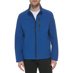 imageCalvin Klein Mens Water Resistant Windbreaker Jackets for Men Standard and Big and TallSoft Shell Blue Edge