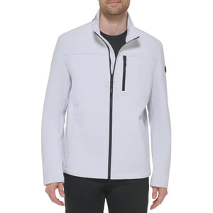 imageCalvin Klein Mens Water Resistant Windbreaker Jackets for Men Standard and Big and TallSoft Shell Crisp White