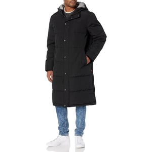 imageLevis Mens Arctic Cloth Extra Long Parka JacketBlack