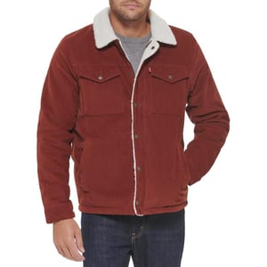 imageLevis Mens Corduroy Sherpa Lined Trucker JacketRust Corduroy