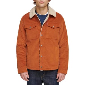 imageLevis Mens Corduroy Sherpa Lined Trucker JacketSun Wide Wale Corduroy