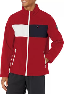 imageTommy Hilfiger Mens Active Soft Shell JacketRed Two Tone Flag