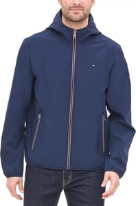 imageTommy Hilfiger Mens Hooded Performance Soft Shell JacketMidnight