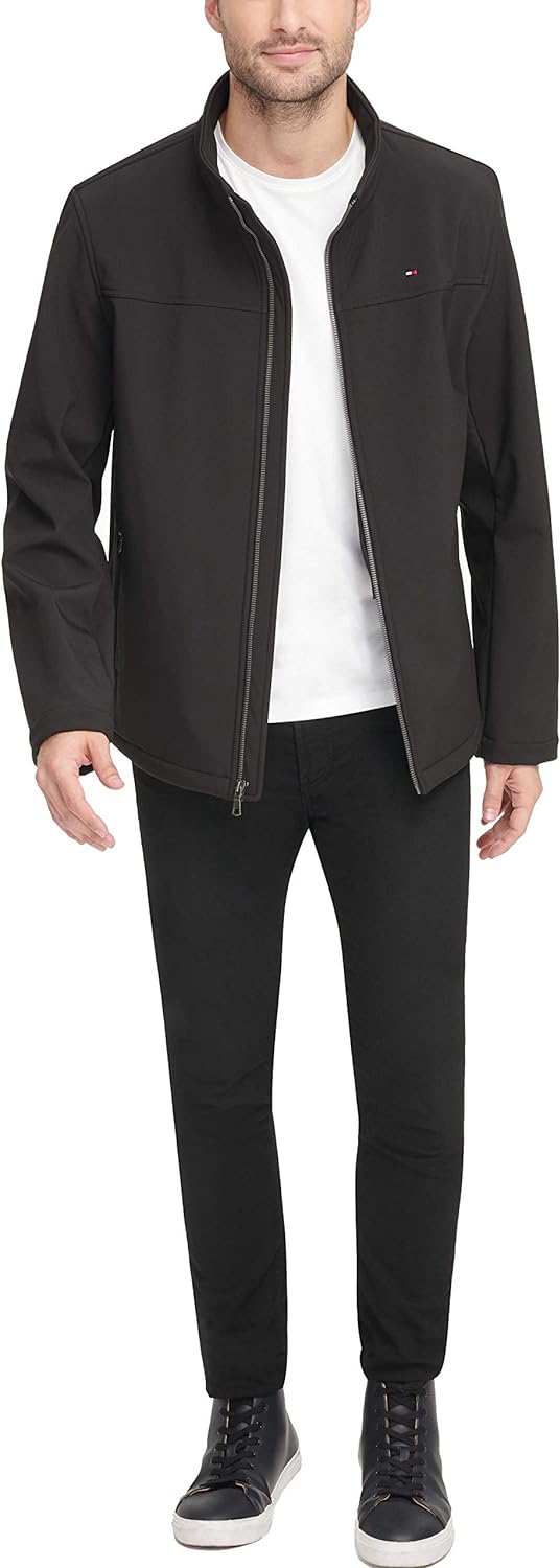 Tommy Hilfiger Mens Active Soft Shell JacketStandard Black