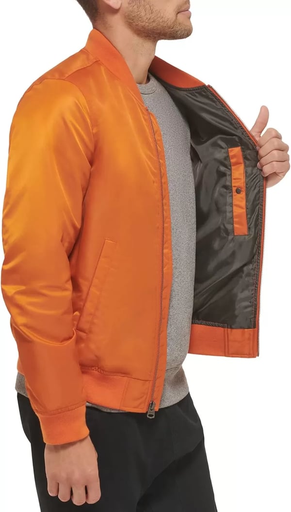 imageLevis Mens Flight Satin Unfilled MA1 Bomber JacketOrange Classic Unfilled