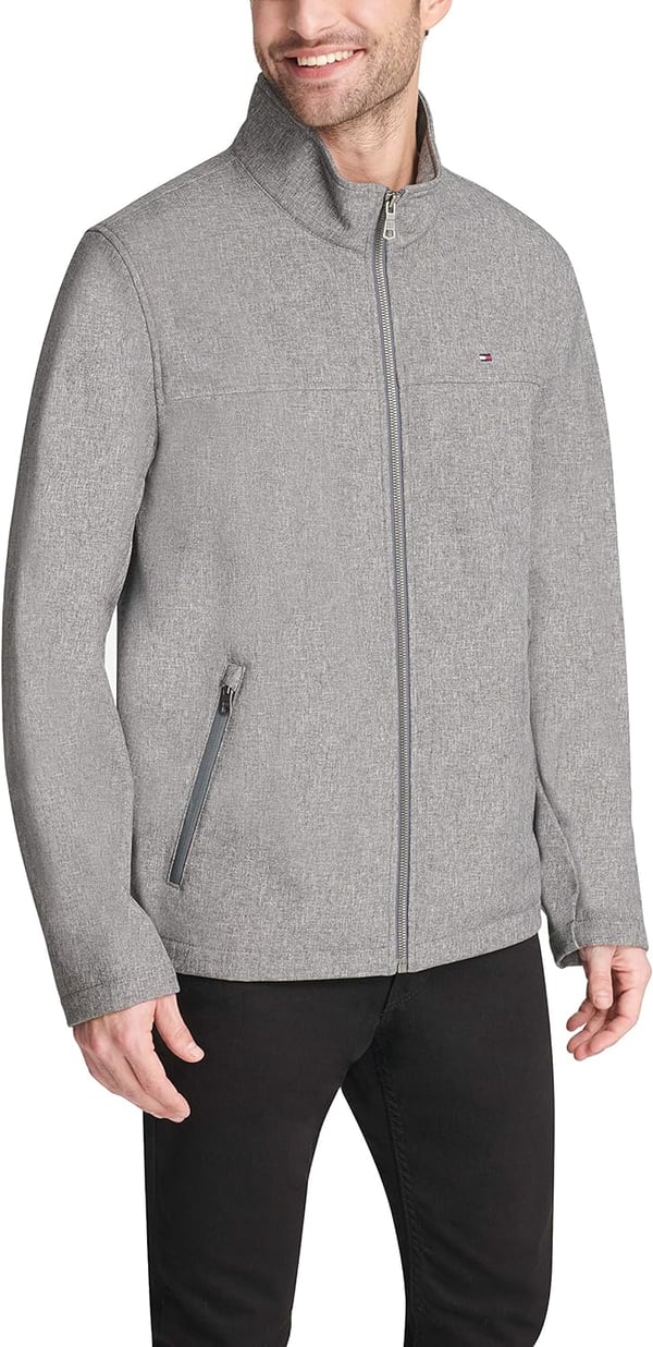 Tommy Hilfiger Mens Active Soft Shell JacketStandard Heather Grey