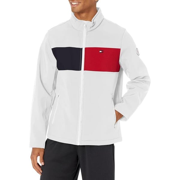 Tommy Hilfiger Mens Active Soft Shell JacketBig amp Tall IceTwo Tone Flag