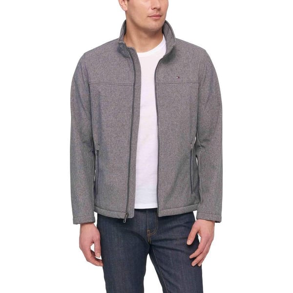 Tommy Hilfiger Mens Active Soft Shell JacketStandard Heather Charcoal