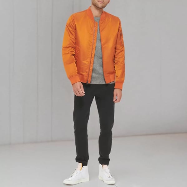 imageLevis Mens Flight Satin Unfilled MA1 Bomber JacketOrange Classic Unfilled