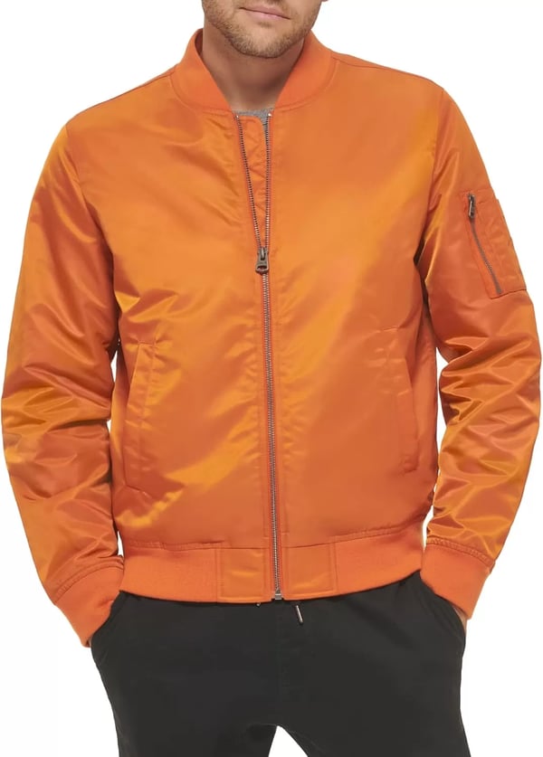 imageLevis Mens Flight Satin Unfilled MA1 Bomber JacketOrange Classic Unfilled