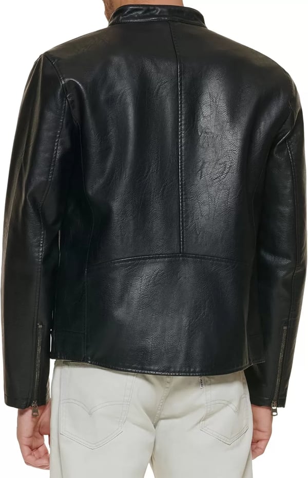 imageLevis Mens Faux Leather Racer JacketBlack