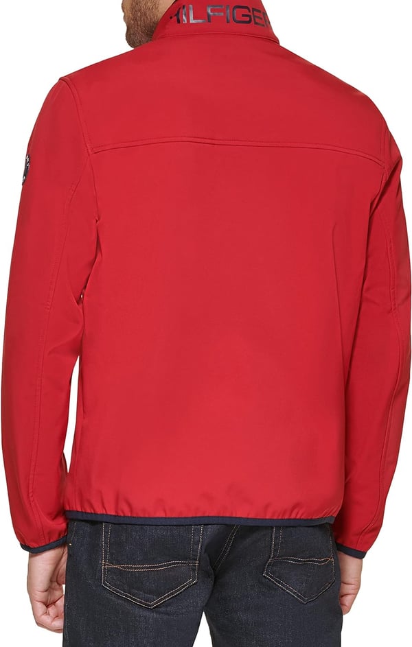 Tommy Hilfiger Mens Active Soft Shell JacketStandard Red Tech Pocket