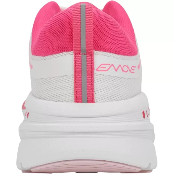Easy Spirit Women's Maxine11 Sneaker, White/Pink, 6.5 Wide